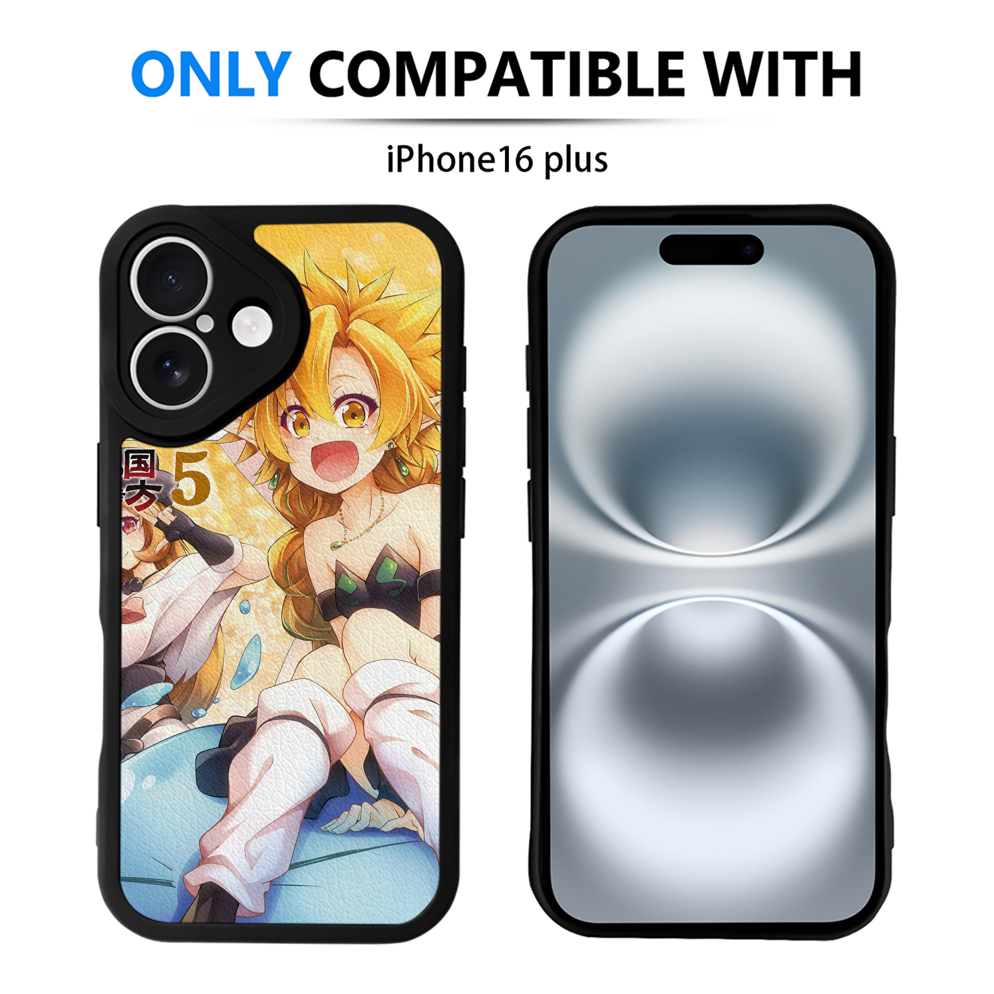（画像用） 転スラ Regarding Reincarnated to Slime 【iPhone 16シリーズ対応】シリコンスマホケース（レザー調） 材質：シリコン